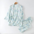Ownkoti Lilac Print Cotton Gauze Japanese Pajamas