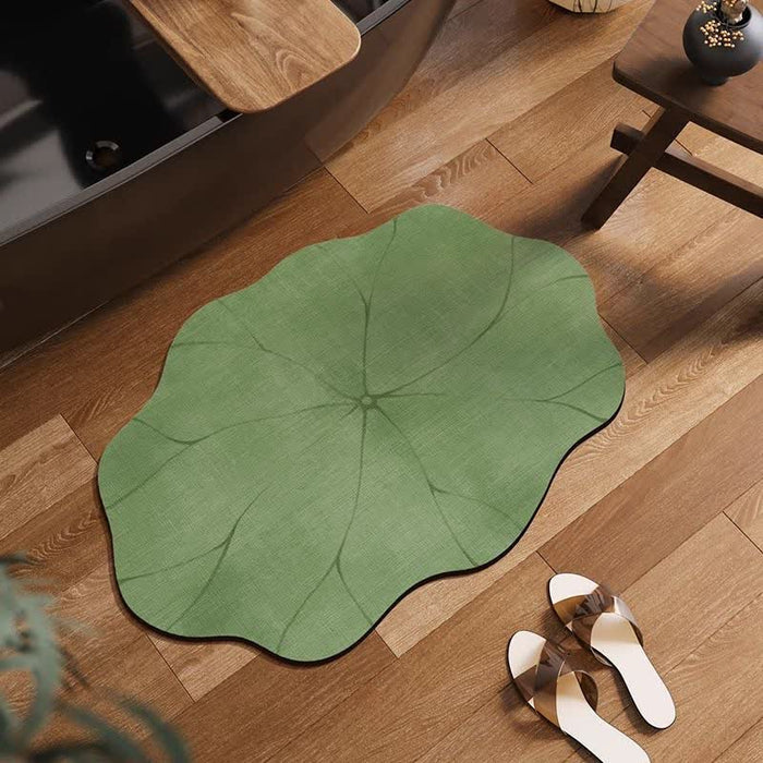 Ownkoti Lotus Leaf Diatom Mud Anti-slip Bath Mat - 16" x 31" - image 0