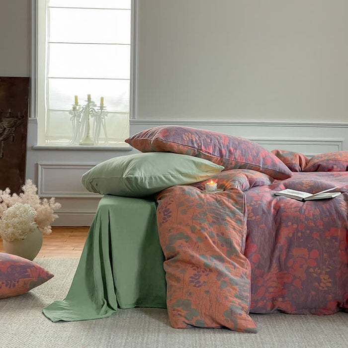 Ownkoti Lotus Pond Cotton Gauze Bedding Set (4PCS) - image 5