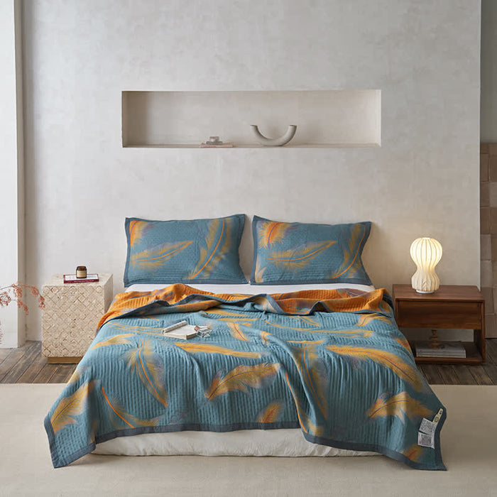 Ownkoti Luxurious Feather Cotton Gauze Breathable Quilt