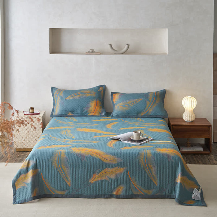 Ownkoti Luxurious Feather Cotton Gauze Breathable Quilt