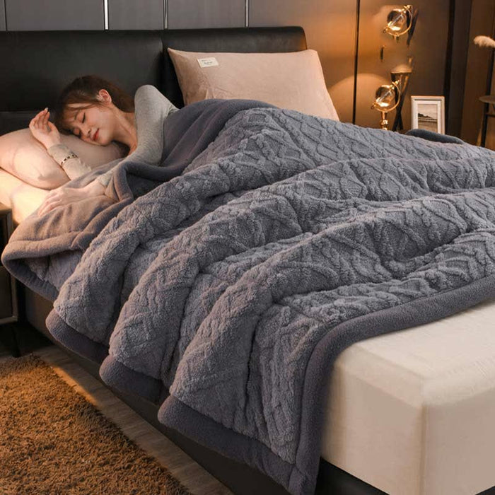 Ownkoti Luxurious Thick Warm Fleece Throw Blanket