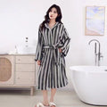 Ownkoti Modern Line Comfy Fleece Hooded Bathrobe
