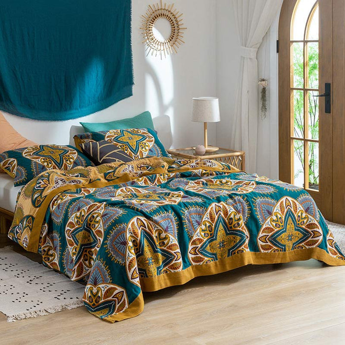 Ownkoti Multicolor Cotton Reversible Design Lightweight Quilt - image 6