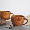 Natural Wooden Tea Cup with Handle (2PCS)