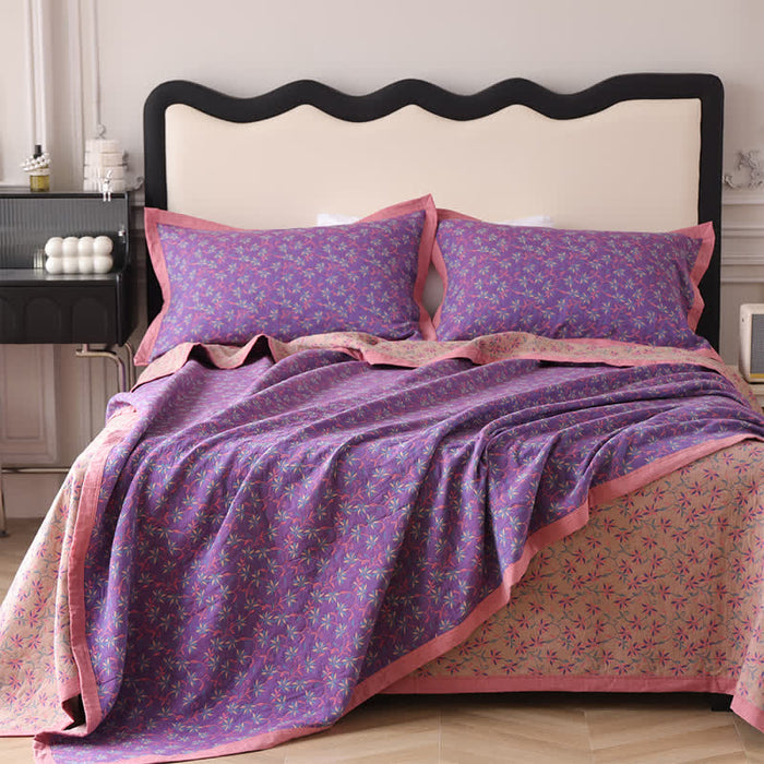 Ownkoti Organic Pure Cotton Reversible Floral Quilt
