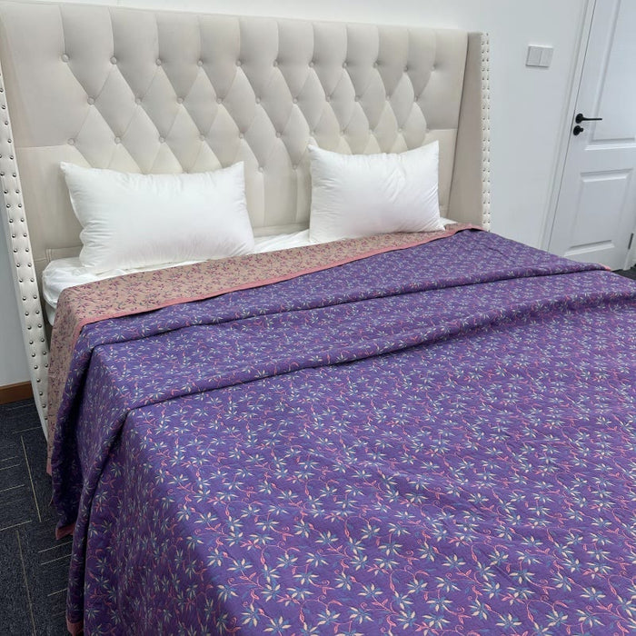 Ownkoti Organic Pure Cotton Reversible Floral Quilt