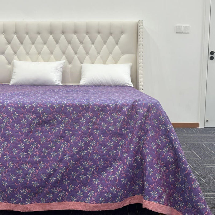 Ownkoti Organic Pure Cotton Reversible Floral Quilt