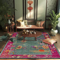 Ownkoti Oriental Floral Anti-slip Washable Area Rug