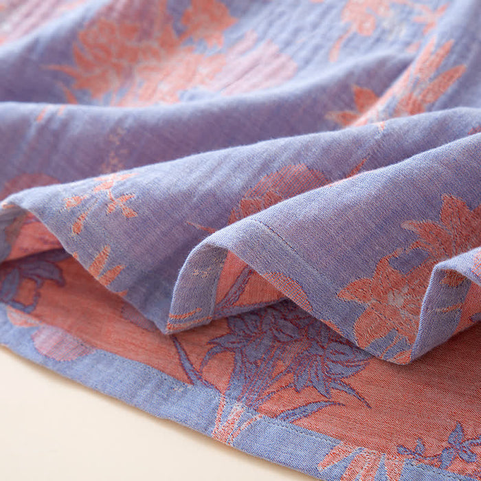 Ownkoti Oriental Lily Cotton Gauze Sleepwear Set