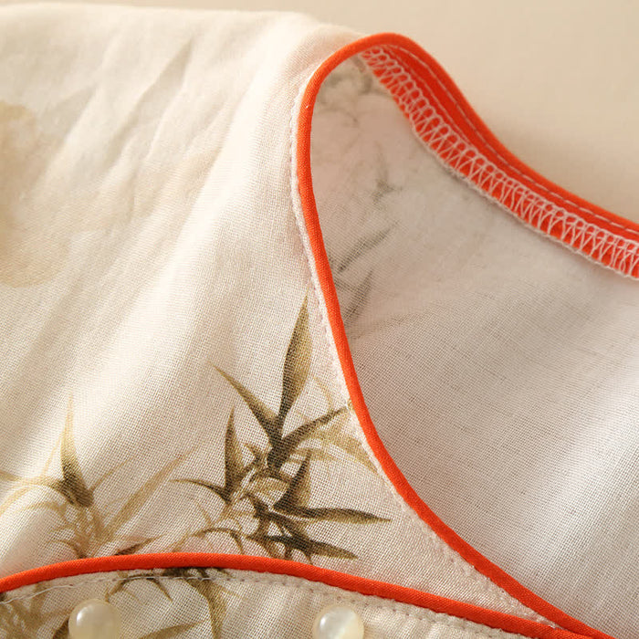 Ownkoti Persimmon Double Layer Gauze Nightwear Set