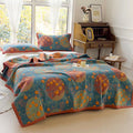 Ownkoti Persimmon Flower Cotton Double Side Quilt