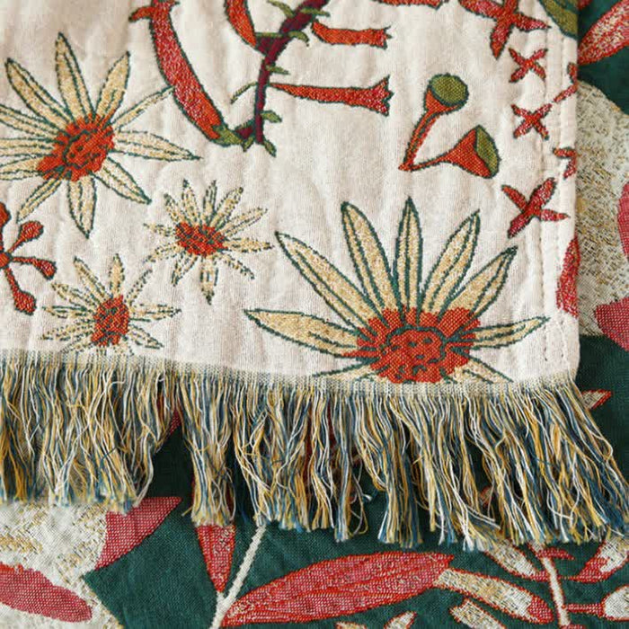 Ownkoti Pine Print Cotton Gauze Reversible Quilt