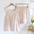 Ownkoti Pink Floral Ruffle Padded Camisole Loungewear Set - XL - image 0