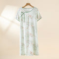 Ownkoti Plum Blossom Cotton Round Neck Nightdress