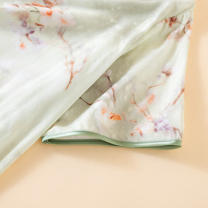 Ownkoti Plum Blossom Cotton Round Neck Nightdress