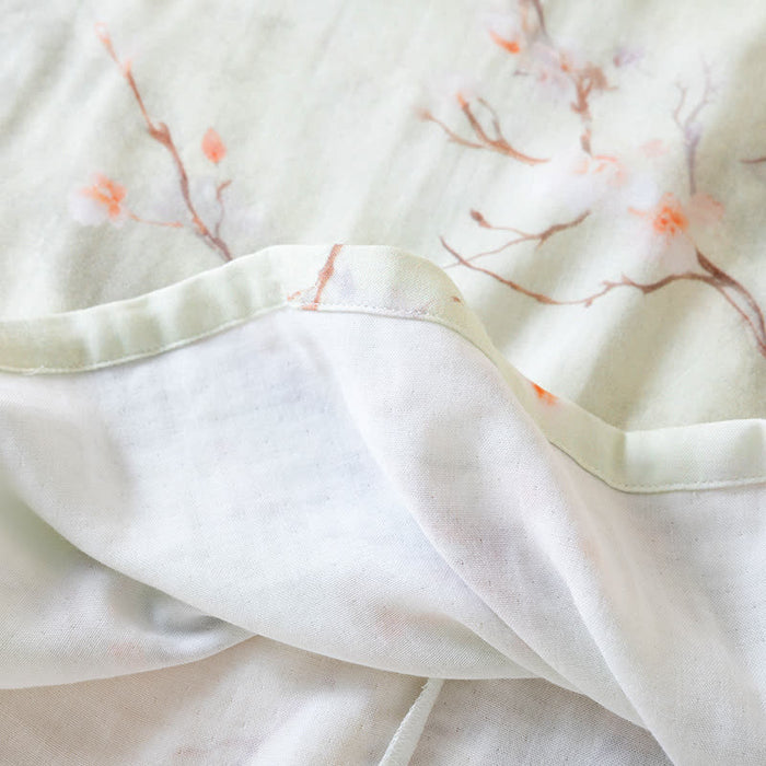 Ownkoti Plum Blossom Cotton Round Neck Nightdress
