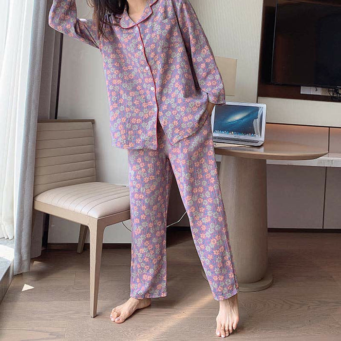 Ownkoti Plus Size Rural Cotton Loungewear Set