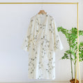 Ownkoti Pure Cotton Bamboo Print Comfy Bathrobe