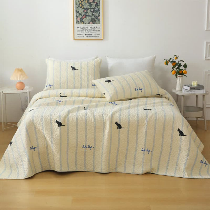 Ownkoti Pure Cotton Black Cat Soft Reversible Quilt