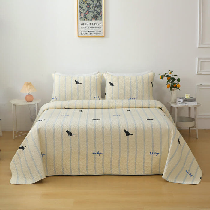 Ownkoti Pure Cotton Black Cat Soft Reversible Quilt