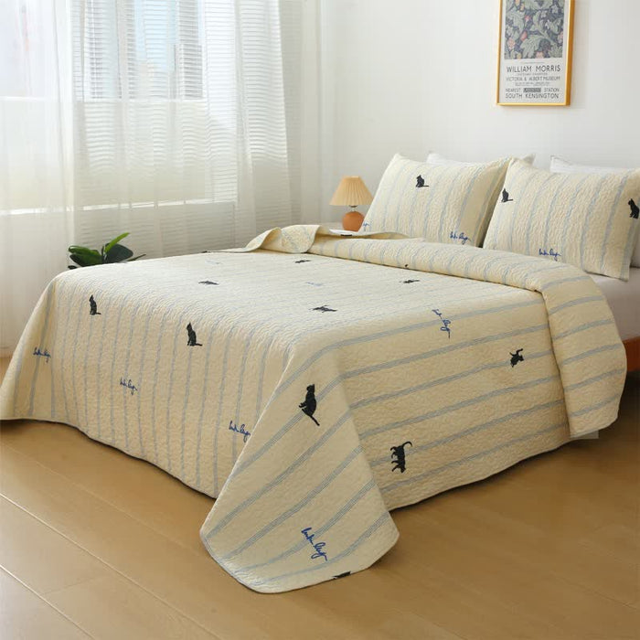 Ownkoti Pure Cotton Black Cat Soft Reversible Quilt