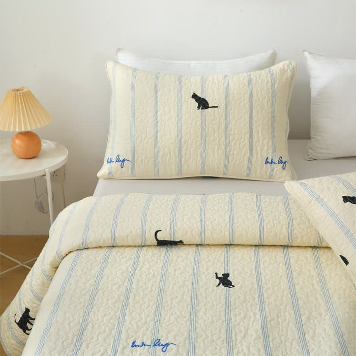 Ownkoti Pure Cotton Black Cat Soft Reversible Quilt
