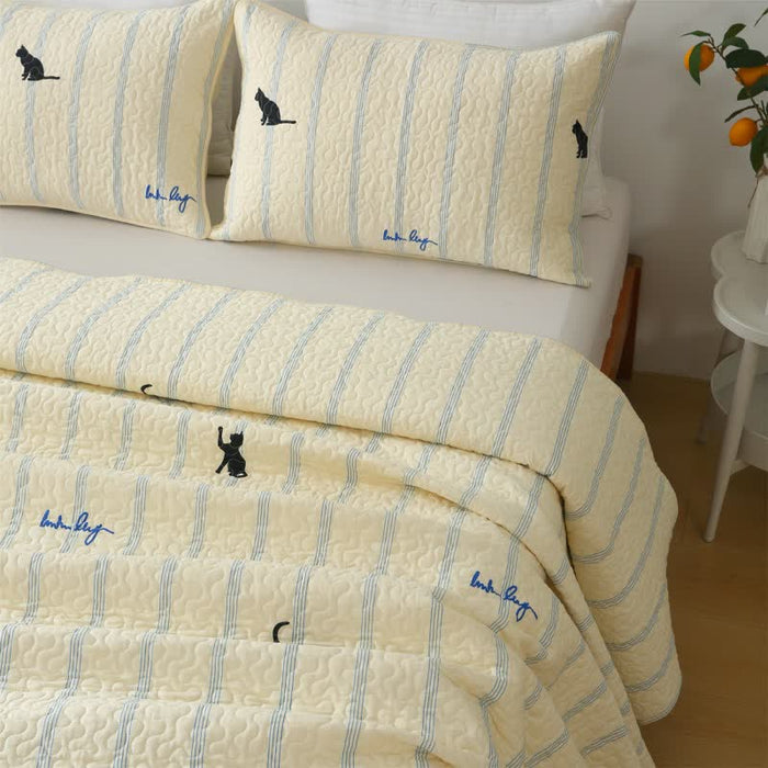 Ownkoti Pure Cotton Black Cat Soft Reversible Quilt