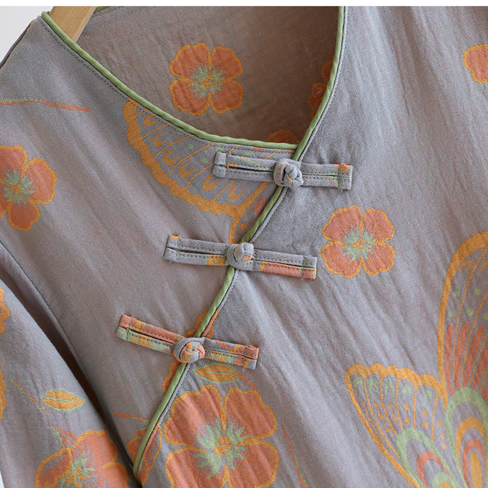 Ownkoti Pure Cotton Elegant Butterfly & Flower Nightdress - image 3