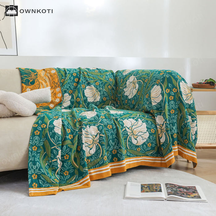 Ownkoti Pure Cotton Elegant Pastoral Soft Blanket