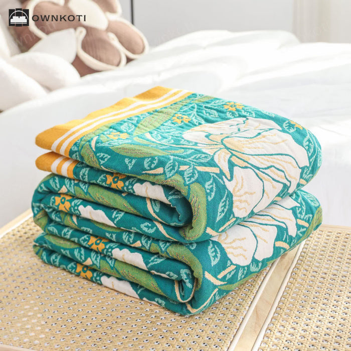 Ownkoti Pure Cotton Elegant Pastoral Soft Blanket