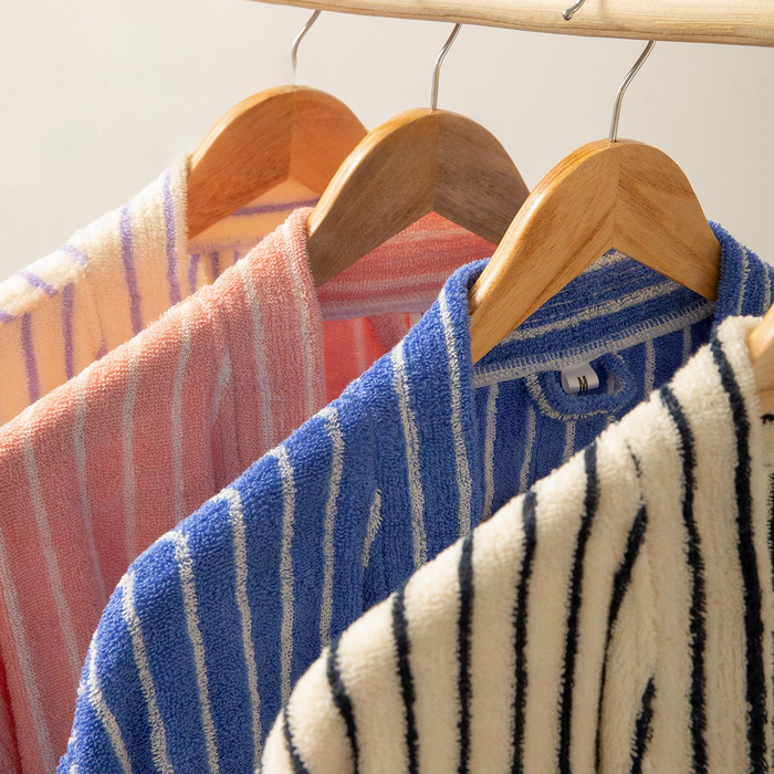Ownkoti Pure Cotton Simple Striped Soft Bathrobe - image 1