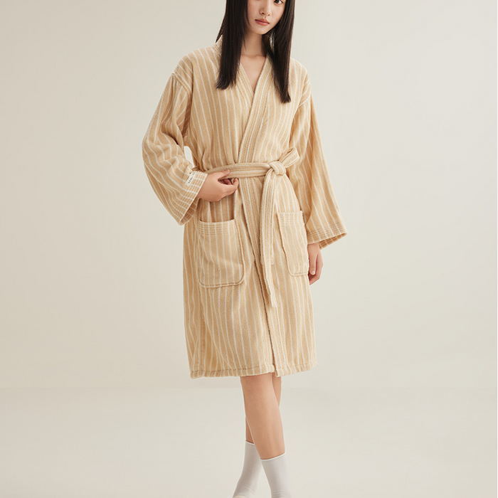 Ownkoti Pure Cotton Simple Striped Soft Bathrobe - image 6