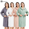Ownkoti Pure Cotton Waffle Textured Breathable Bathrobe