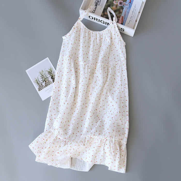 Ownkoti Red Floral Cotton Gauze Cami Nightgown - image 1