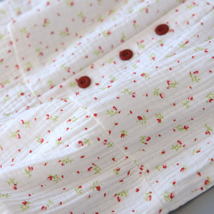 Ownkoti Red Floral Cotton Gauze Cami Nightgown - image 7