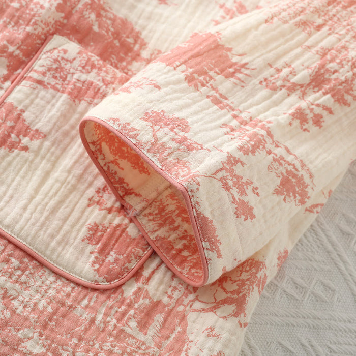 Ownkoti Refresh Cotton Gauze Kimono Pajama Set