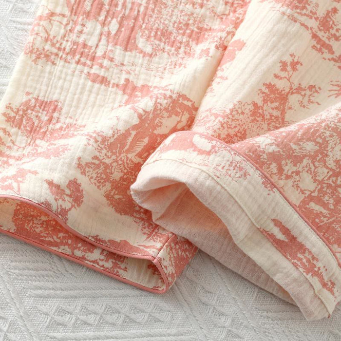 Ownkoti Refresh Cotton Gauze Kimono Pajama Set