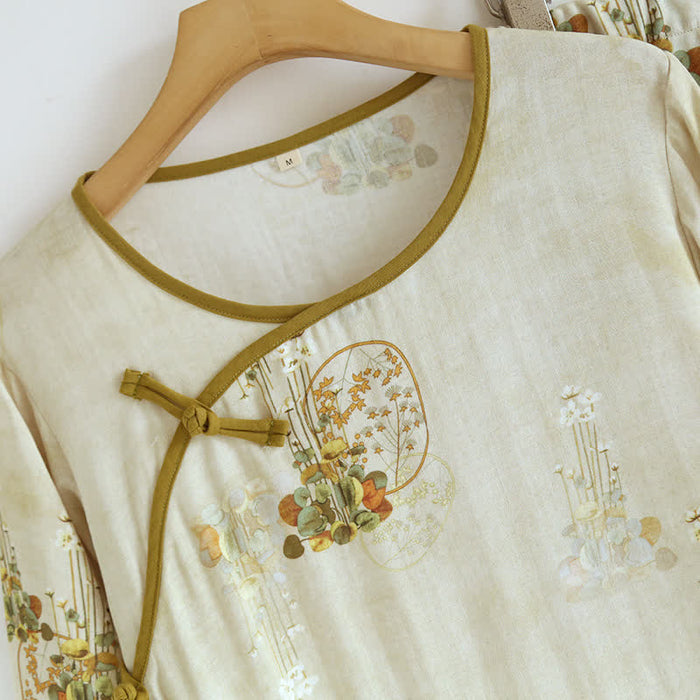 Ownkoti Retro Floral Bamboo Fiber Pajama Set - image 1