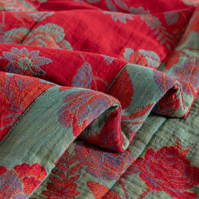Ownkoti Retro Floral Double-layer Cotton Summer Quilt
