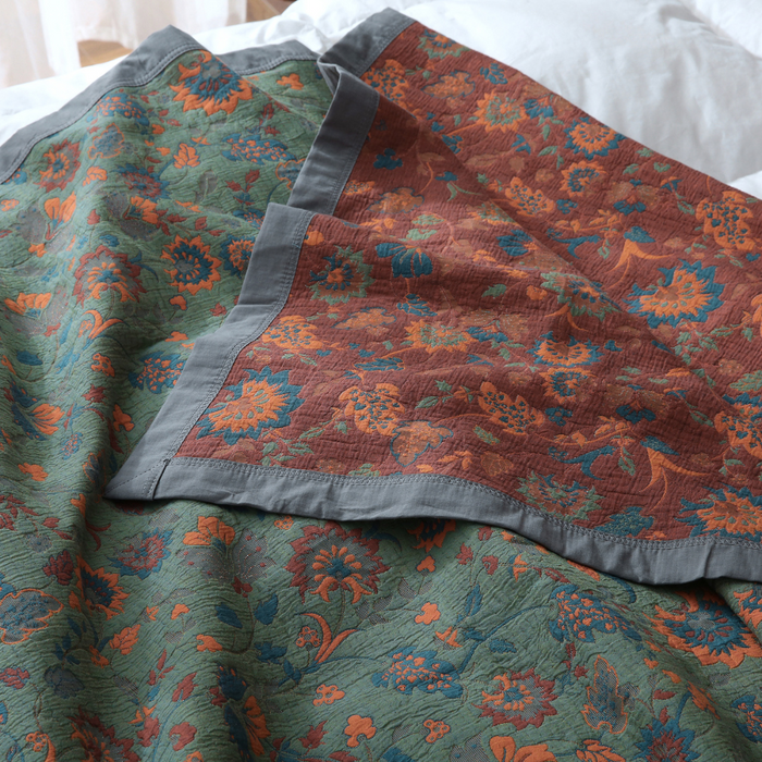 Ownkoti Retro Flower Pure Cotton Reversible Quilt - image 6