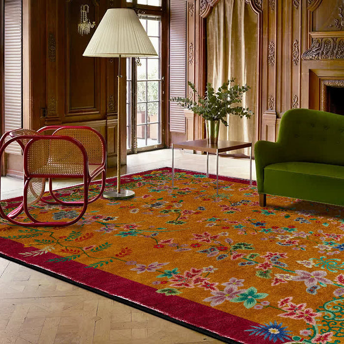 Ownkoti Retro Garden Foldable Anti-slip Area Rug