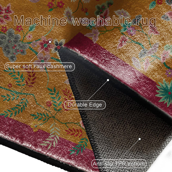 Ownkoti Retro Garden Foldable Anti-slip Area Rug