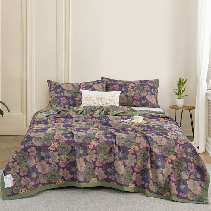 Ownkoti Reversible Blossom Floral Cotton Gauze Quilt - image 1