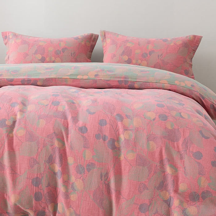 Ownkoti Reversible Cotton Gauze Pastoral Bedding Set (4PCS)