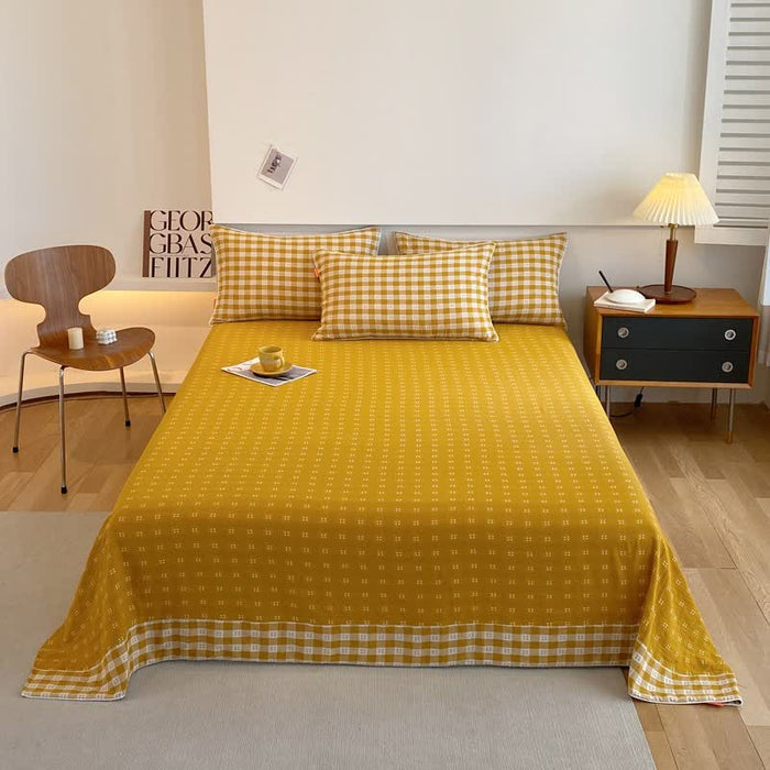 Ownkoti Reversible Cotton Gauze Plaid Coverlet