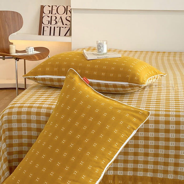 Ownkoti Reversible Cotton Gauze Plaid Coverlet