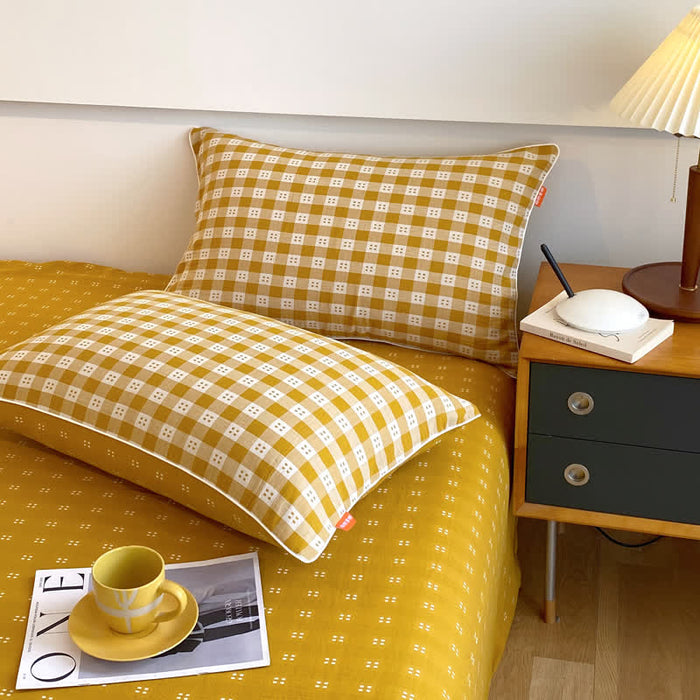 Ownkoti Reversible Cotton Gauze Plaid Coverlet