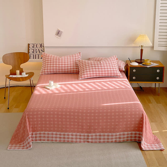Ownkoti Reversible Cotton Gauze Plaid Coverlet