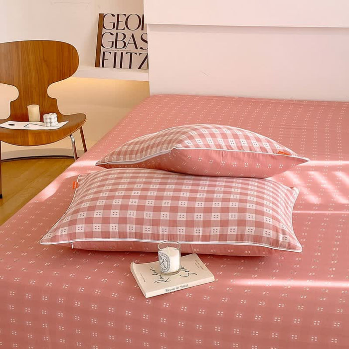 Ownkoti Reversible Cotton Gauze Plaid Coverlet